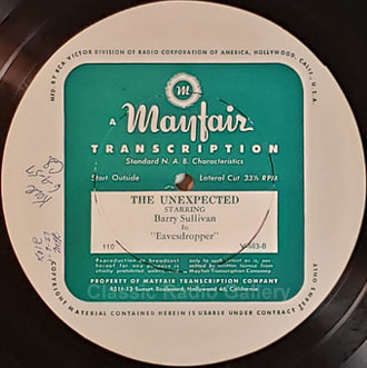 The Unexpected radio show transcription record label